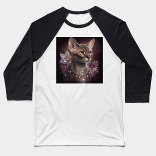 Abyssinian Cat Elegance Baseball T-Shirt